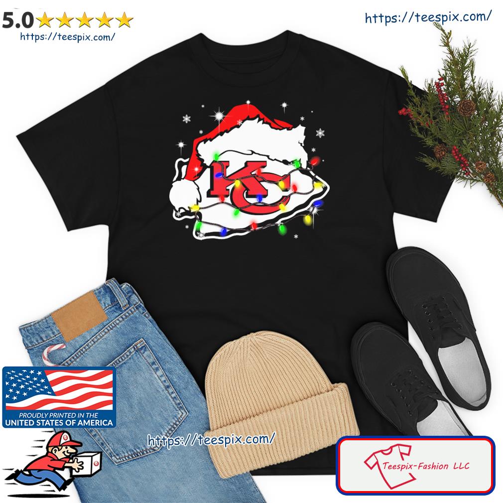 Kansas City Chiefs Santa Hat Christmas Light Shirt