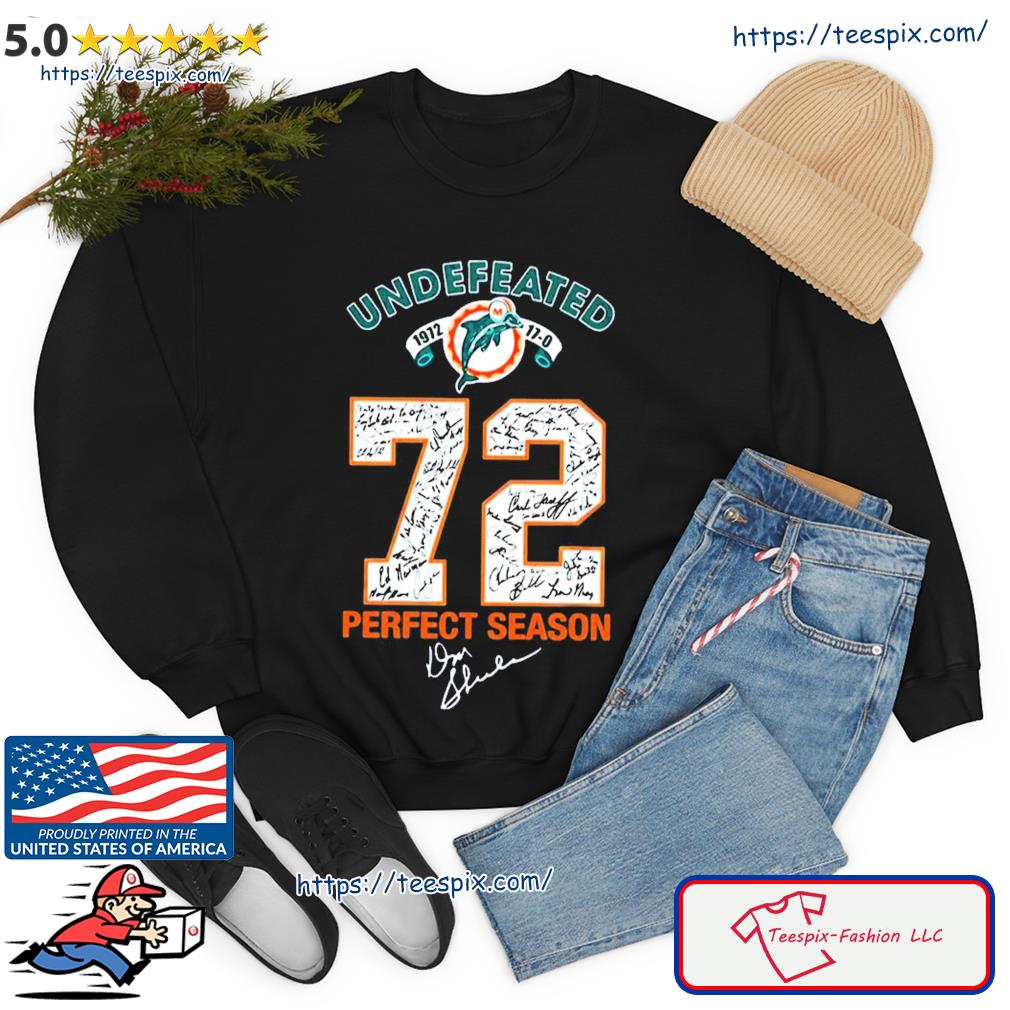 Miami Dolphins Undefeated 1972 72 perfect season signatures shirt