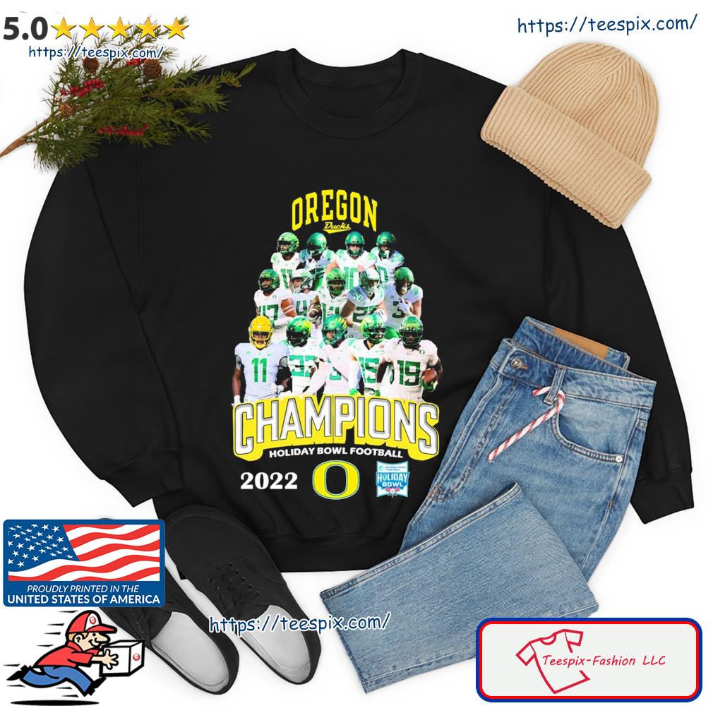 Oregon Team Sports Champions Holiday Bowl Football Shirt sweater