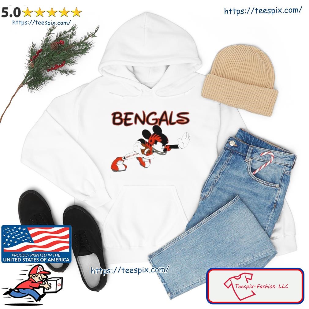 I Love The Bengals Mickey Mouse Cincinnati Bengals Hoodie 