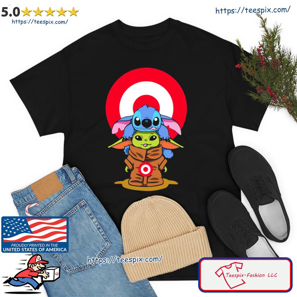 Baby Stitch And Baby Yoda Target Logo Shirt