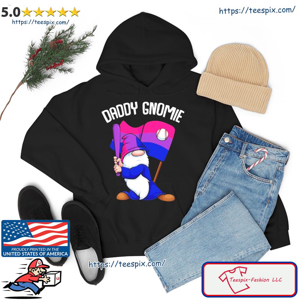 Bisexual Baseball Daddy Gnome Subtle Bi Flag Cute Shirt Hoodie
