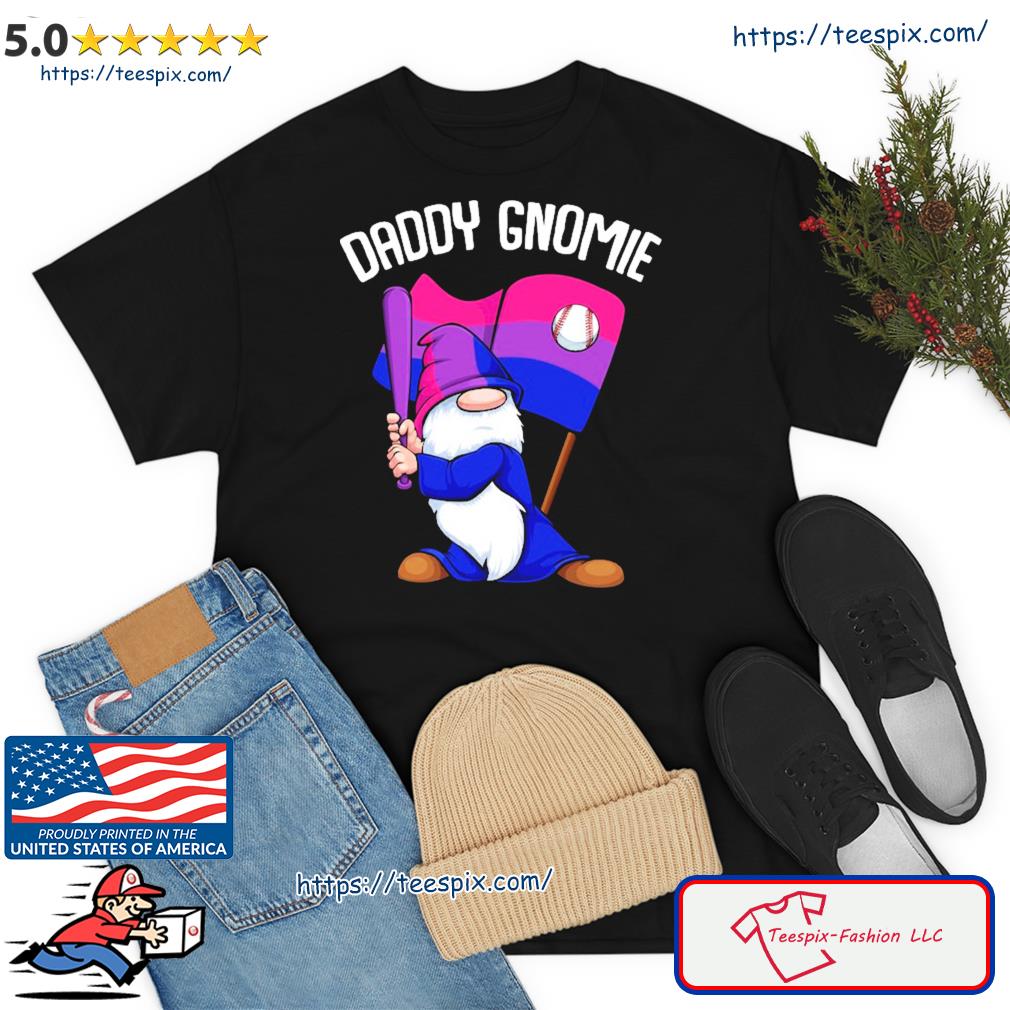 Bisexual Baseball Daddy Gnome Subtle Bi Flag Cute Shirt