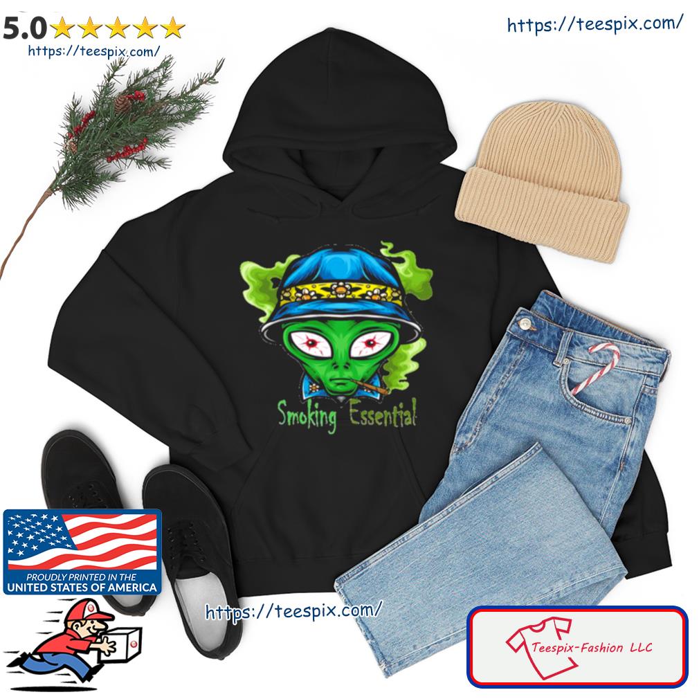 Funny Smoking Alien Shirt hoodie