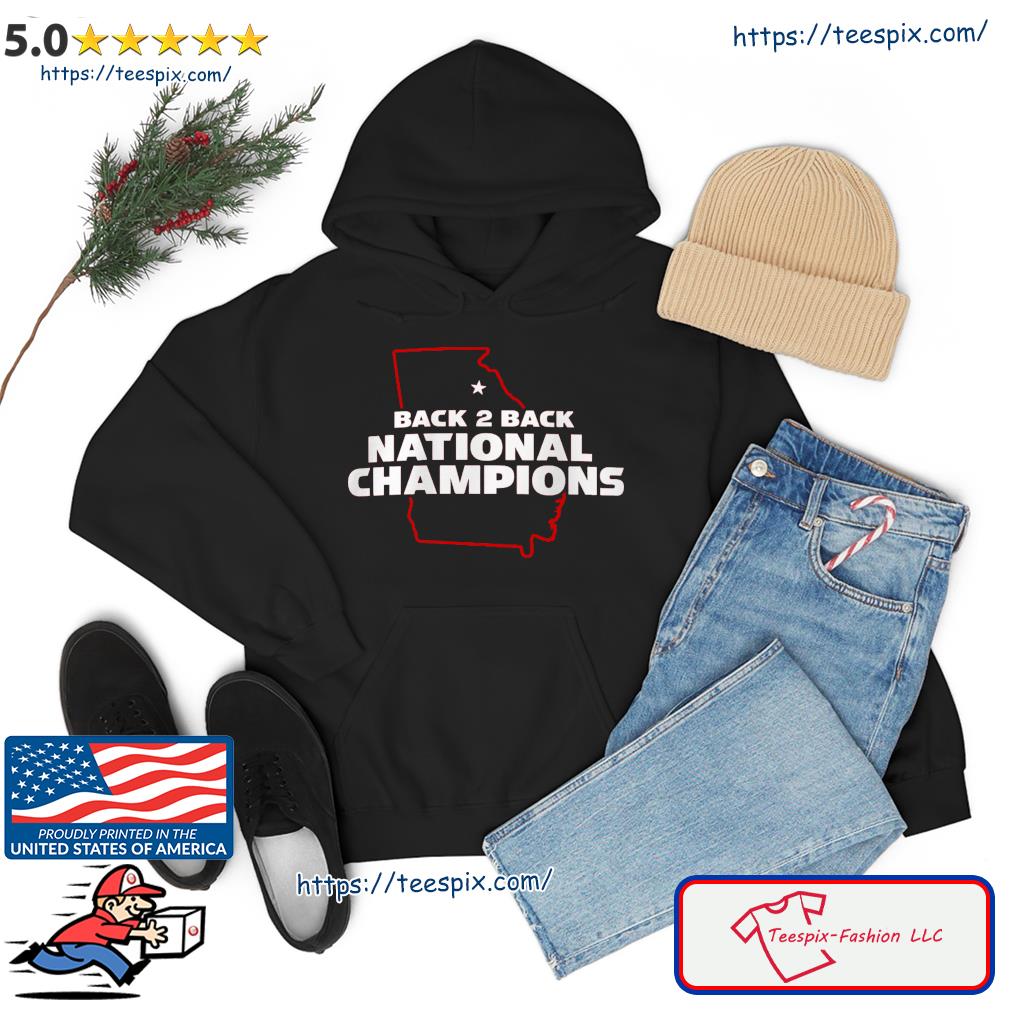 Georgia Bulldogs Back To Back National Champions State Shirt hoodie