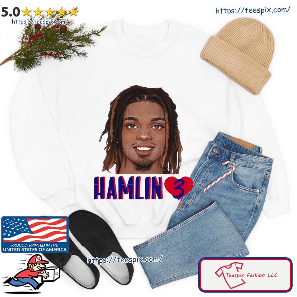 Hot Hamlin 3 Love For Damar Hamlin Shirt, hoodie, sweater, long sleeve and  tank top