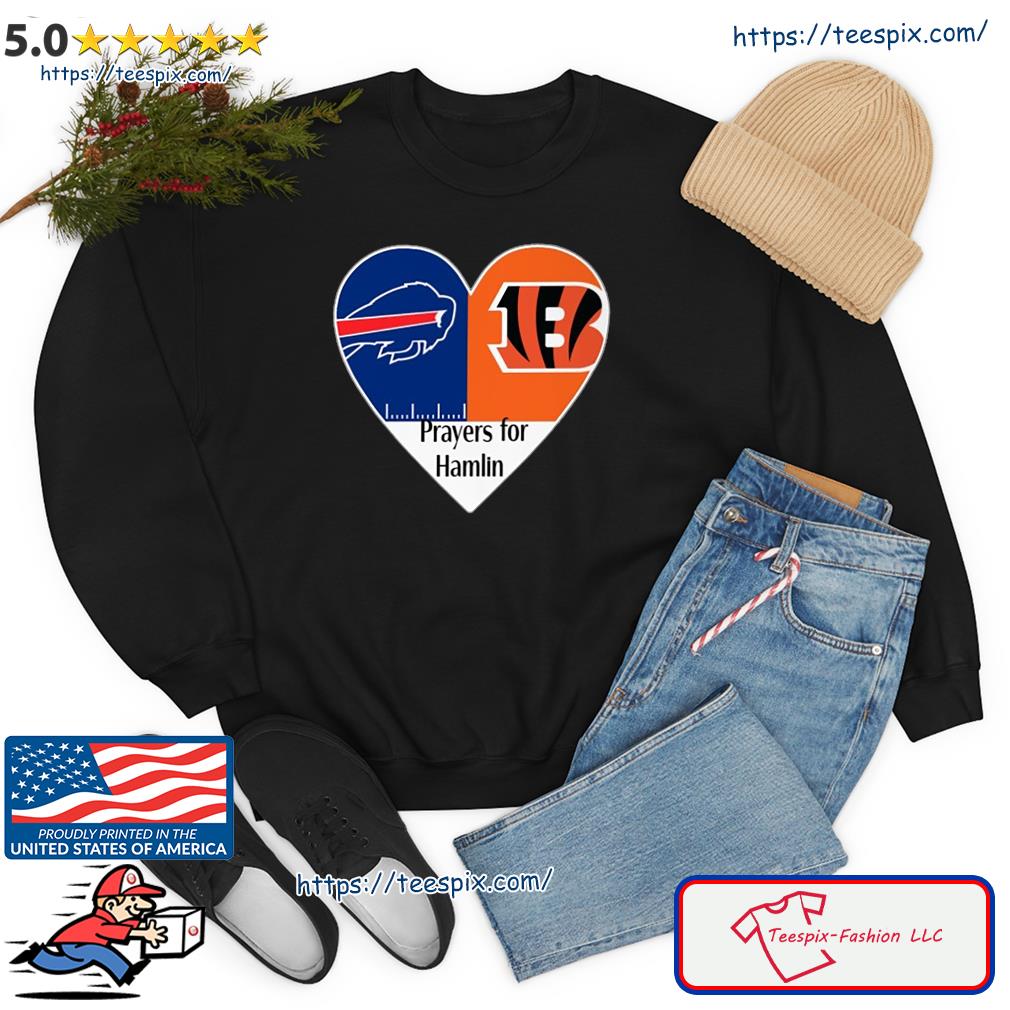 Buffalo Bills And Cincinnati Bengals Prayers For Hamlin Unisex T