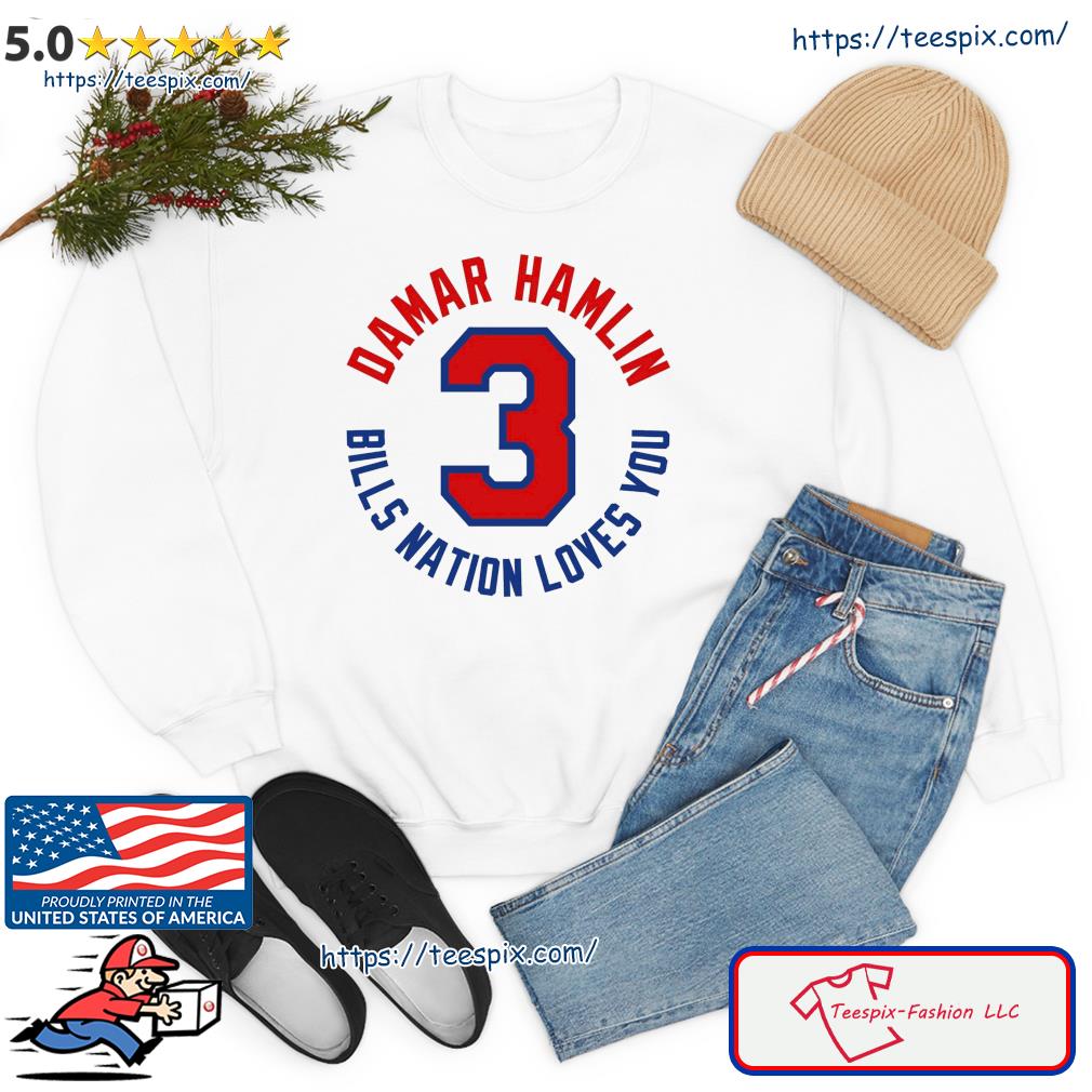 Love For 3 Damar Hamlin Shirt - High-Quality Printed Brand