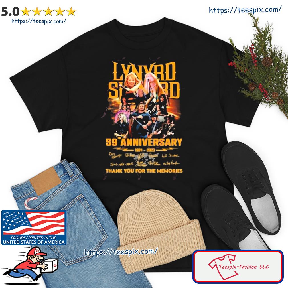 Lynyrd Skynyrd 59th Anniversary 1964 – 2023 Thank You For The Memories T-Shirt