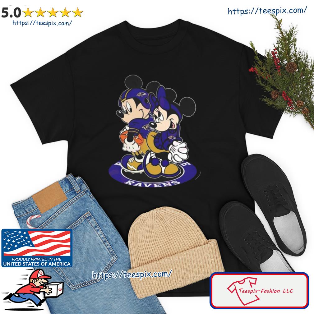 NFL Baltimore Ravens Mickey Mouse And Minnie Mouse Shirt