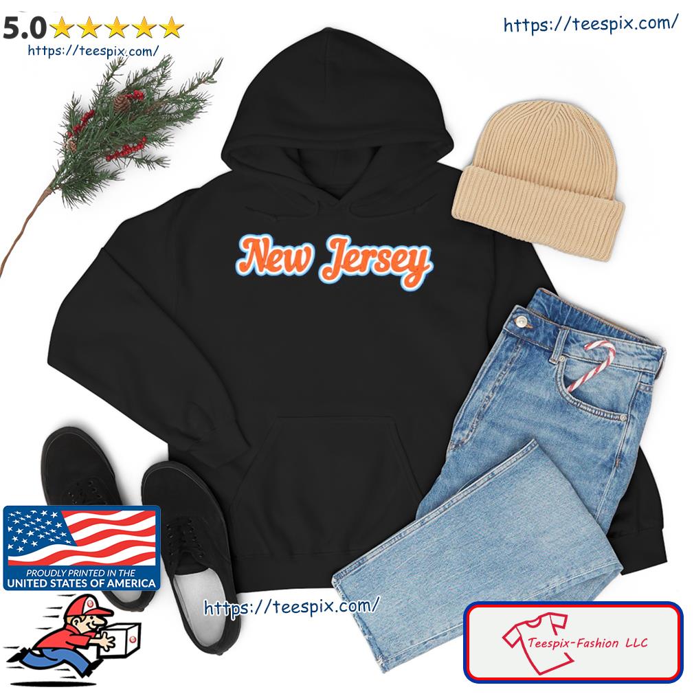 Orange Design New Jersey State Label Shirt hoodie