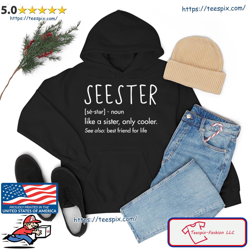 Sister Birthday Gifts Apparel With Funny Seester Definition Shirt hoodie
