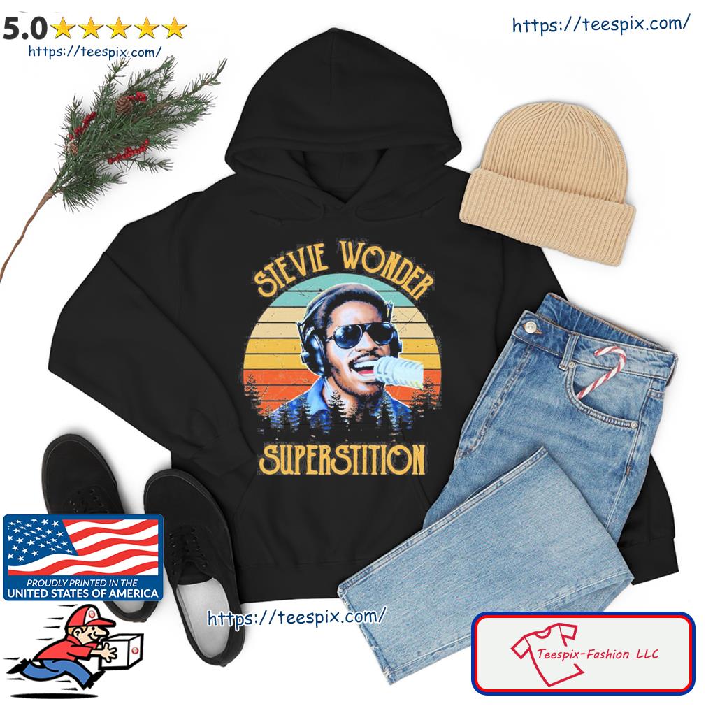 Superstition Stevie Wonder Retro Design Shirt hoodie