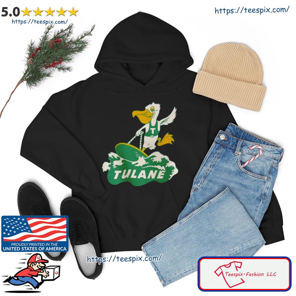 Vintage Duck Tulane Green Wave Football Shirt Hoodie