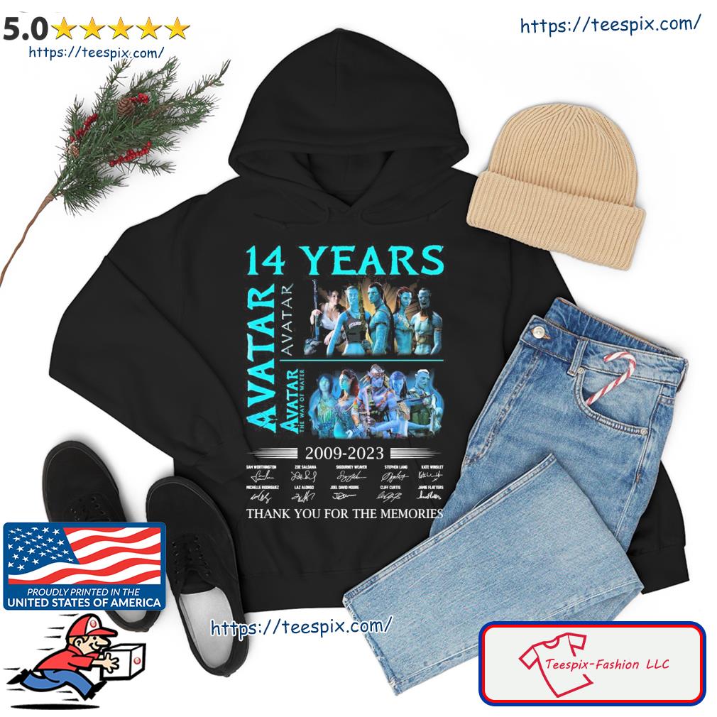 14 Years Avatar 2 Season 2009-2023 Thank You For The Memories Signatures Shirt hoodie