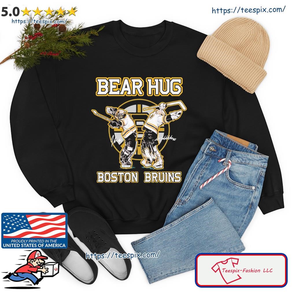 Linus Ullmark & Jeremy Swayman Bear Hug Shirt - Boston Bruins