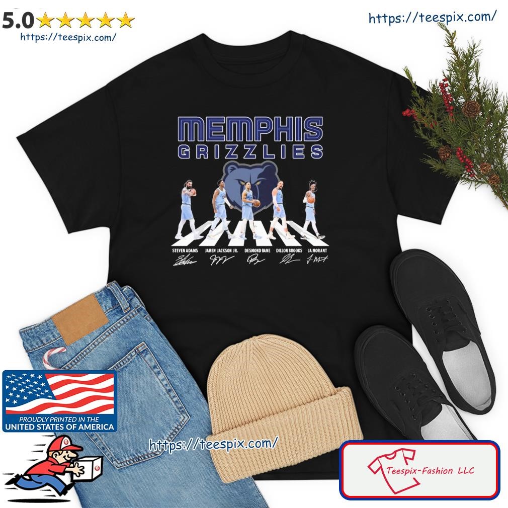 Memphis Grizzlies Basketball Team Abbey Road 2023 Signatures Shirt