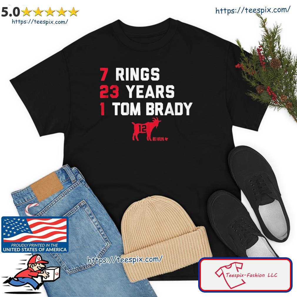 No 1 Tom Brady 7 Rings, 23 Years Shirt