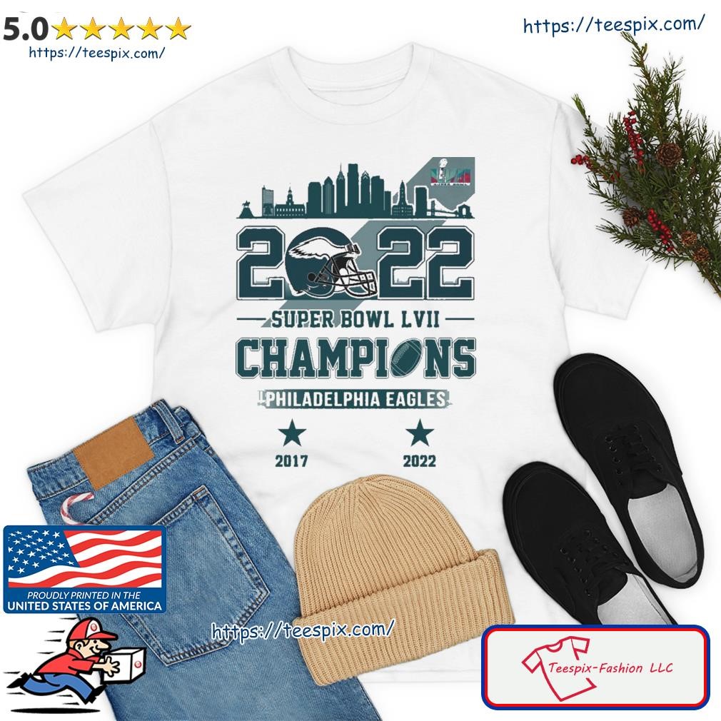 Philadelphia Eagles 2022-2023 Super Bowl LVII Champions Skyline Shirt