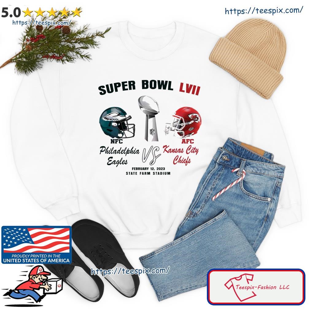 Super Bowl 2023 Lvii Philadelphia Eagles Vs Kansas City Chiefs State Farm  Stadium Shirt Ladies T