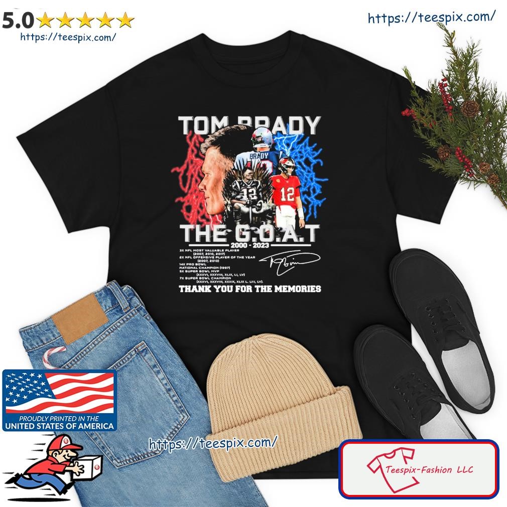 12 Tom Brady Thank You For The Memories Signature Shirt