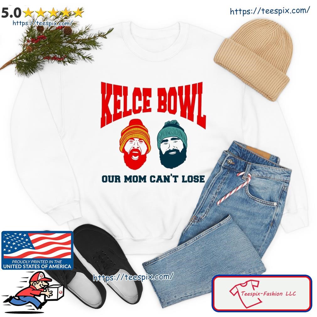 The Kelce Bowl Our Mom Can?t Lose Face Cartoon Jason Kelce And