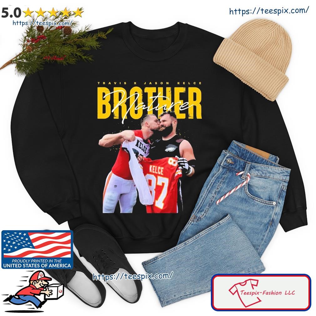 Travis Kelce And Jason Kelce Brothers Shirt - High-Quality Printed Brand