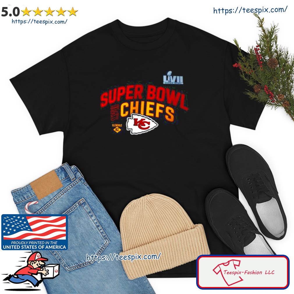 Kansas City Chiefs Nike Super Bowl LVII Team Logo Lockup Funny Chiefs Shirts