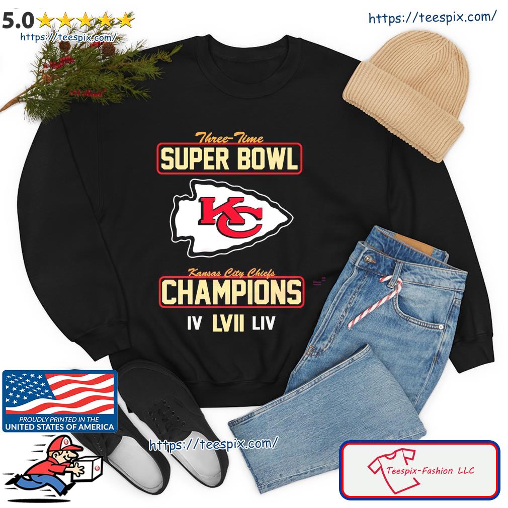 Kansas city Chiefs super bowl lvii champions 3 time super bowl