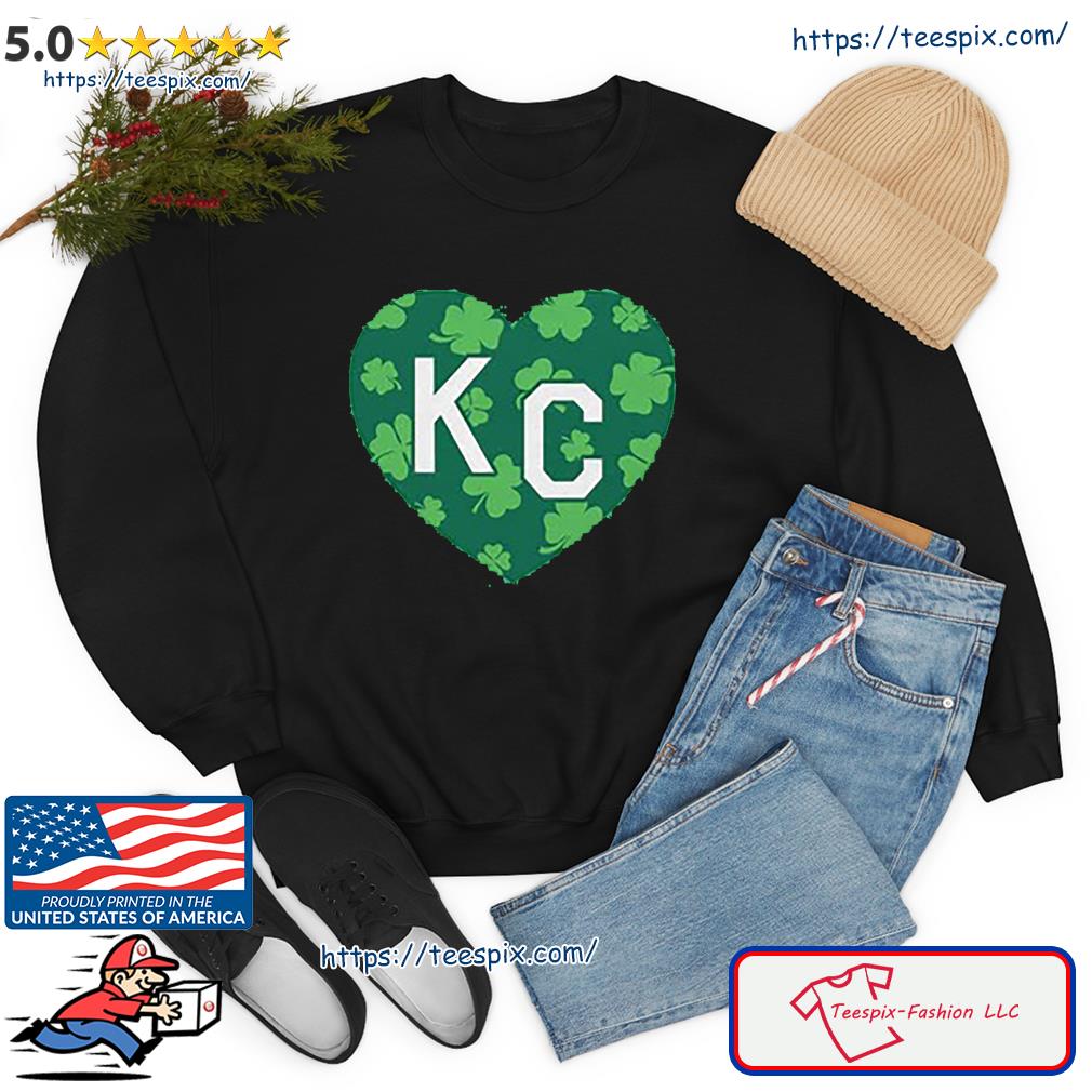 Shamrock KC Heart Green St. Patrick's Day T-Shirt