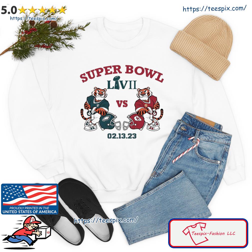 Super Bowl 2023 Vintage Philadelphia Eagles Vs Chiefs T-shirt Sweatshirt -  Bluecat