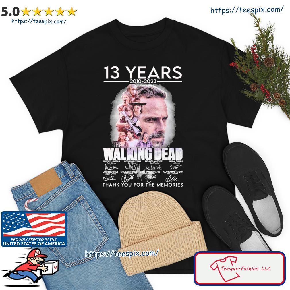13 Years 2010-2023 The Walking Dead Final Season Thank You For The Memories Signatures Shirt