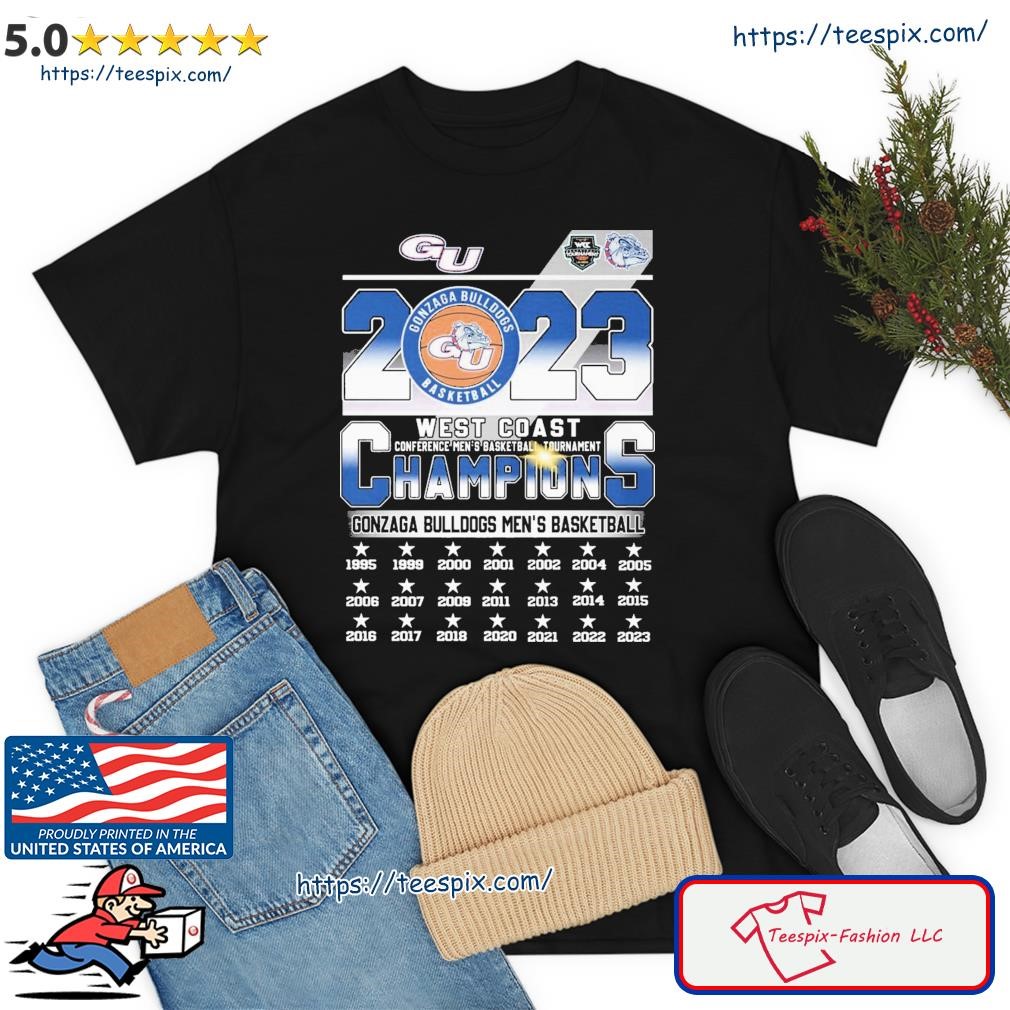 2023 Gonzaga Bulldogs West Coast Champions Shirt