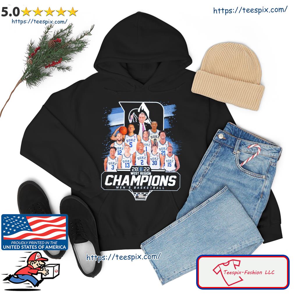 2023 Duke West Region Jeremy Roach, Tyrese Proctor, Ryan Young Champions Men's Basketball March Madness Shirt hoodie