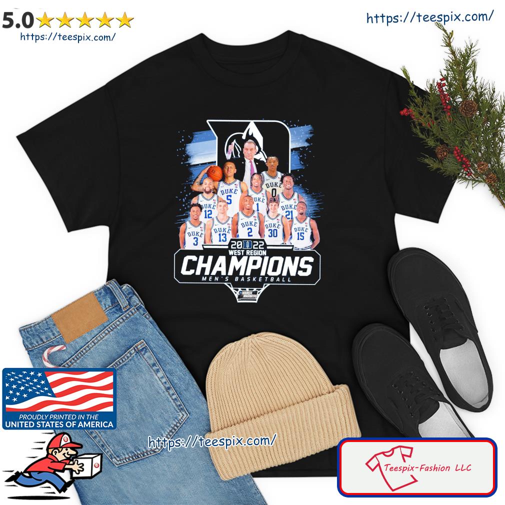 2023 Duke West Region Jeremy Roach, Tyrese Proctor, Ryan Young Champions Men's Basketball March Madness Shirt