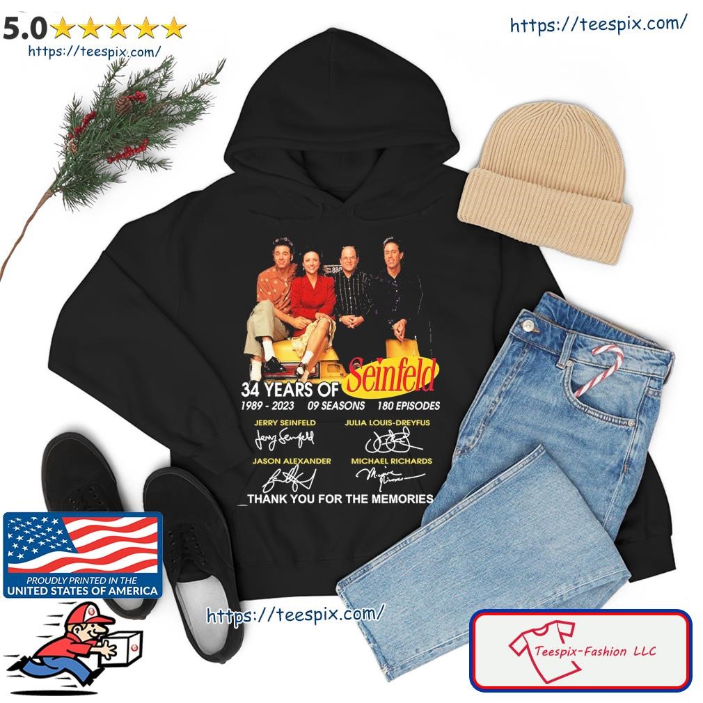 34 Years Of Seinfeld 1989-2023 Thank You For The Memories Signatures Shirt hoodie.jpg