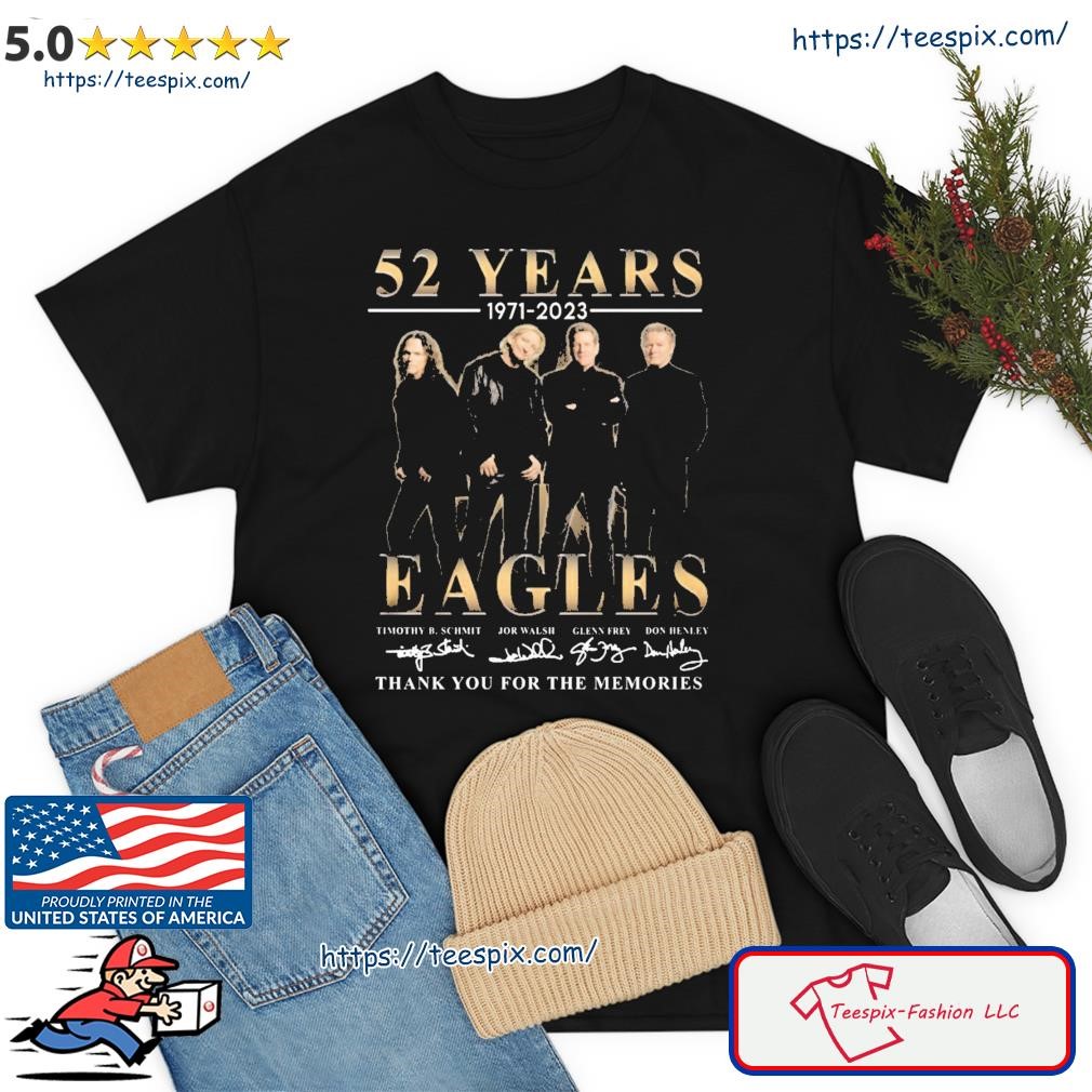 52 Years 1971 2023 Eagles Signature Thank You For The Memories Shirt