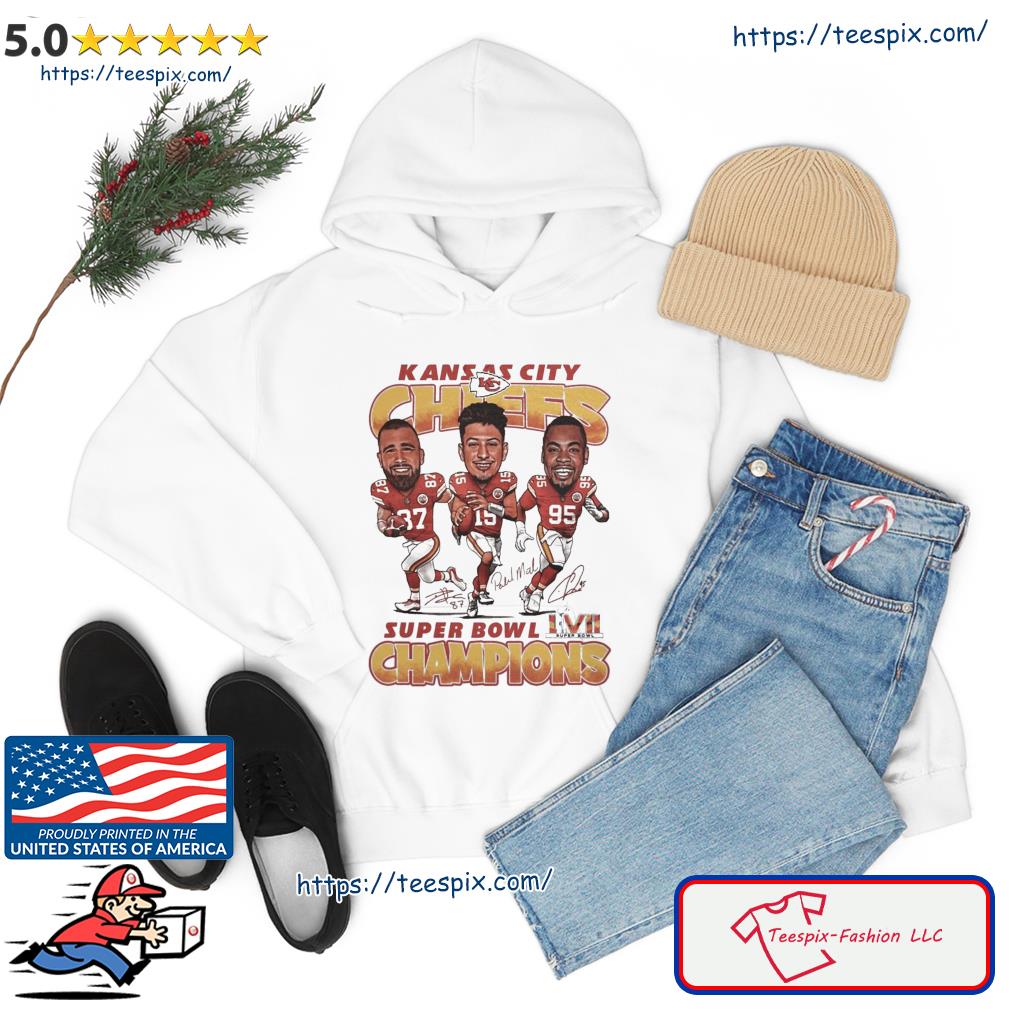 Kansas City Chiefs 37 15 95 Player Super Bowl Champions Signature Shirt hoodie
