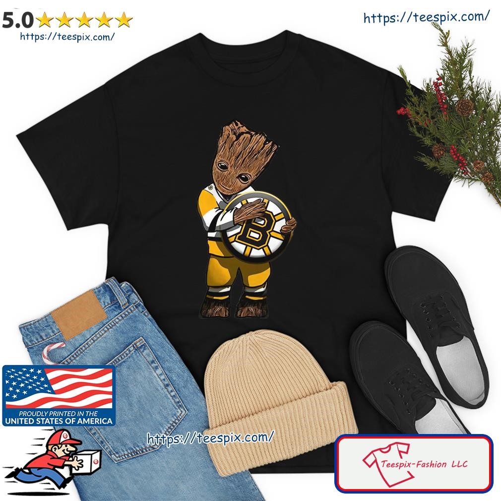 Baby Groot Hug Boston Bruins Shirt