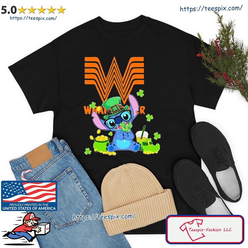 Baby Stitch And Whataburger St Patrick's Day Shirt