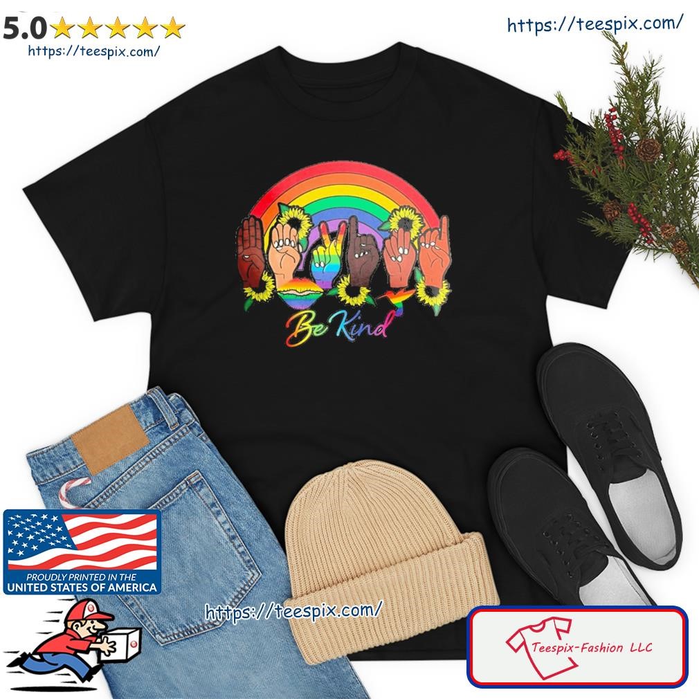 Be Kind Hand Friend Rainbow Shirt