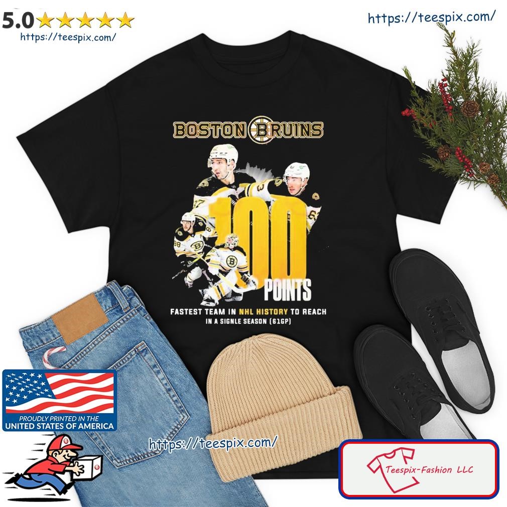 Boston Bruins 100 Points Fastest Team In NHL History To Reach In A Signle Season Shirt