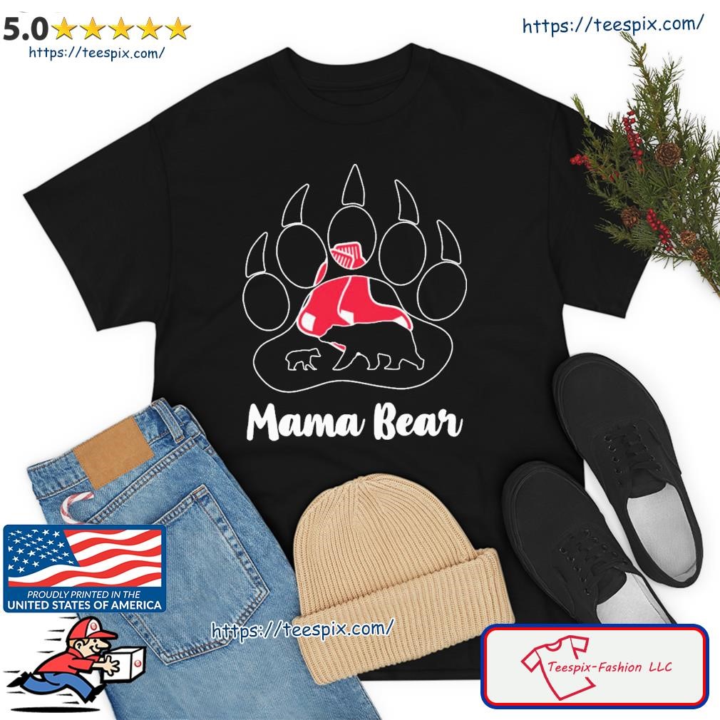 Boston Red Sox Paw Mama Bear Shirt