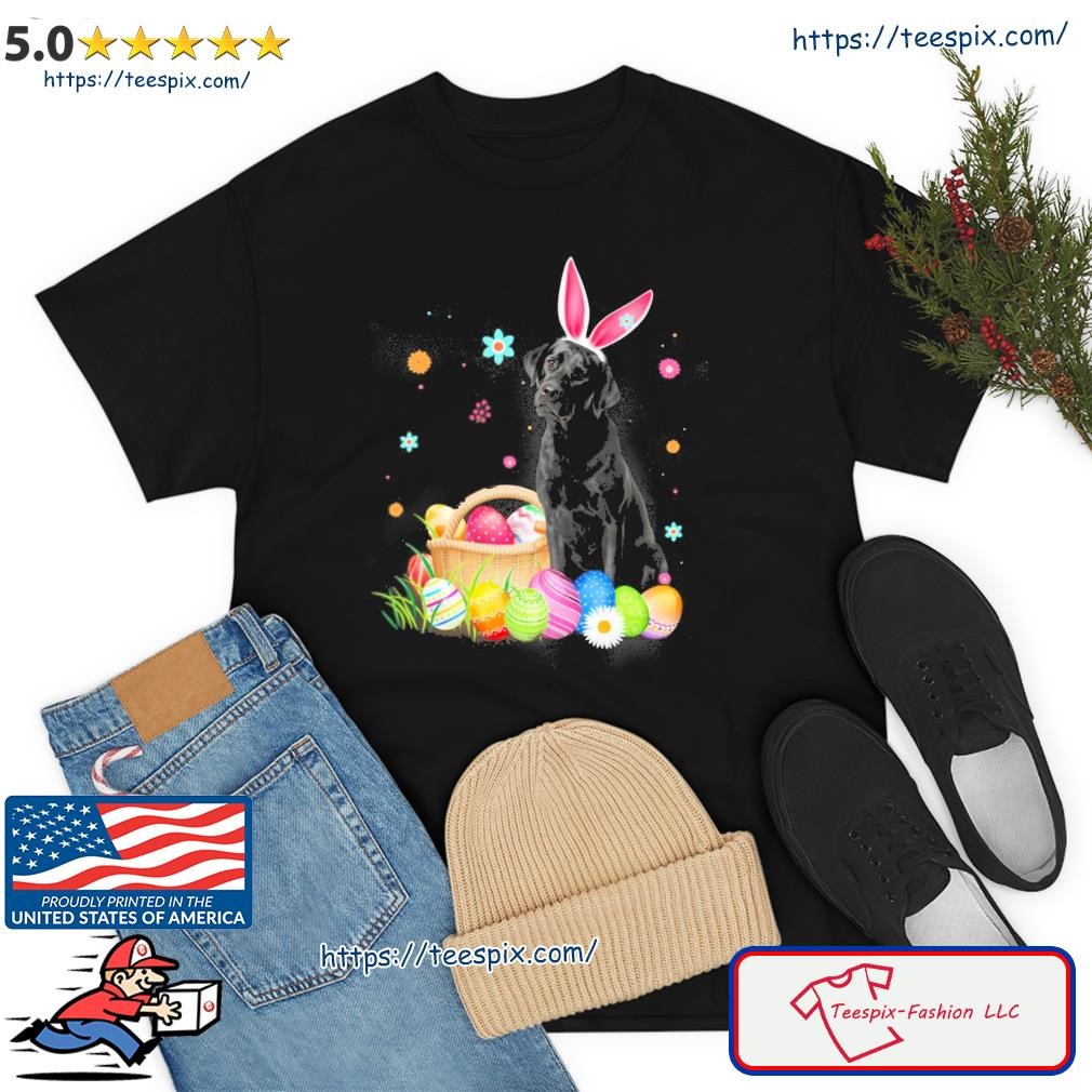 Bunny Egg Black Labrador Happy Eas Shirt