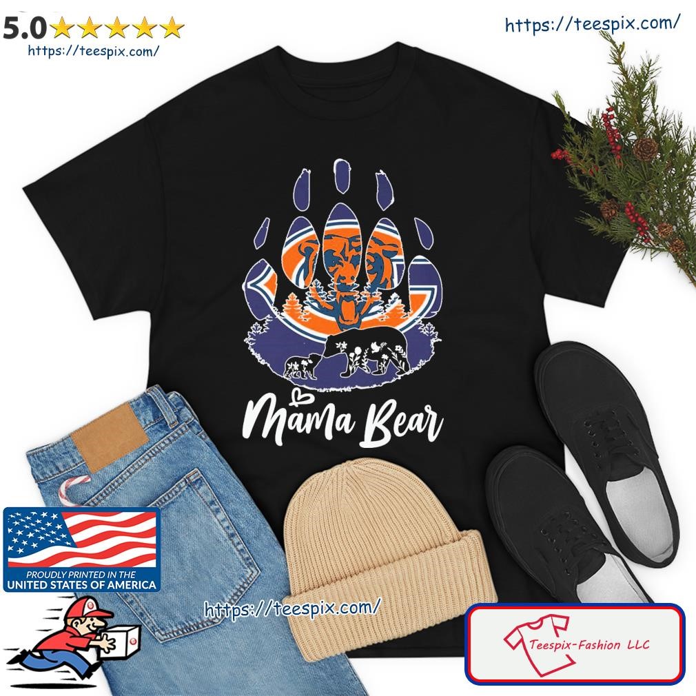 Chicago Bear Paw Mama Bear Shirt