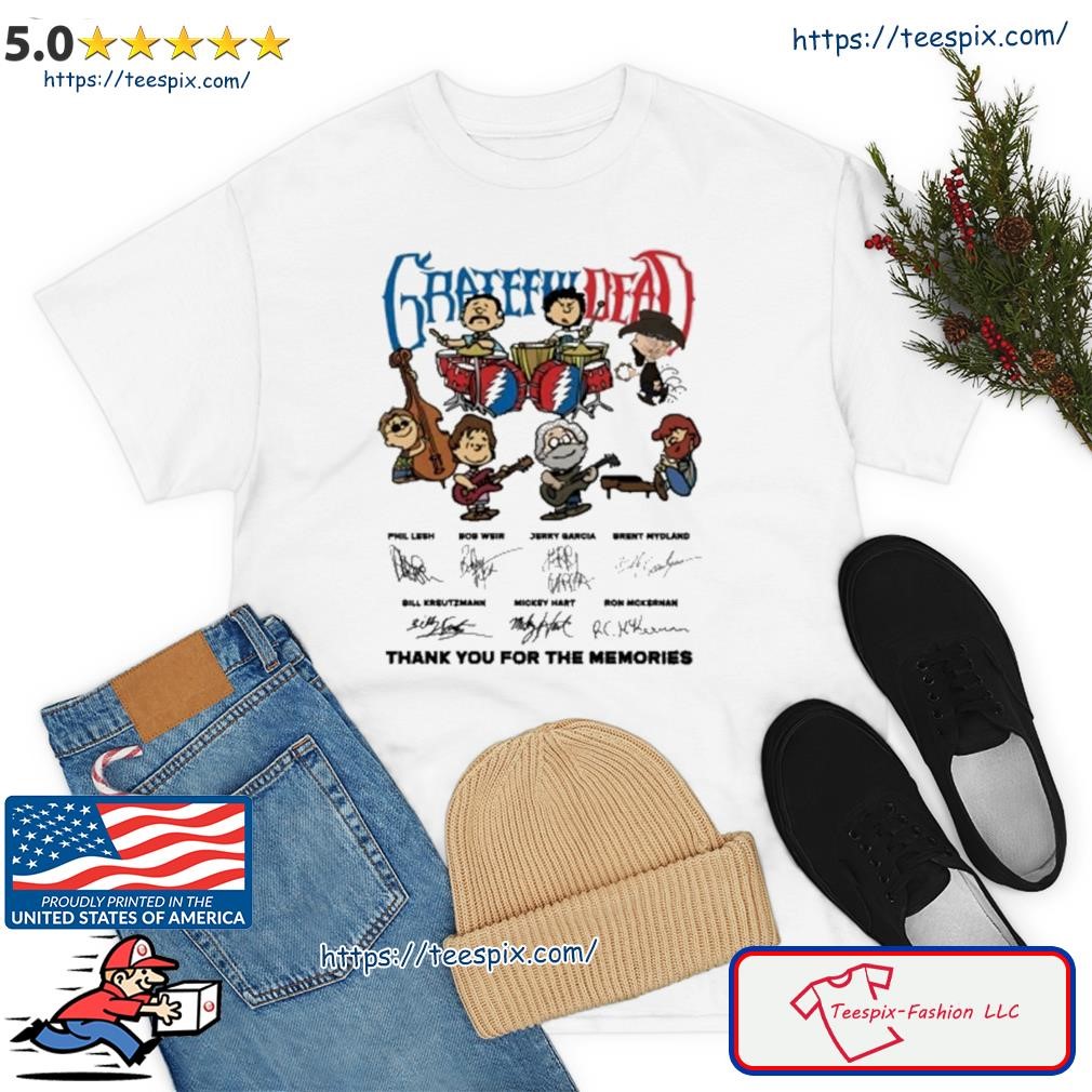 Grateful Dead Chipi Signature Thank You For The Memories Shirt