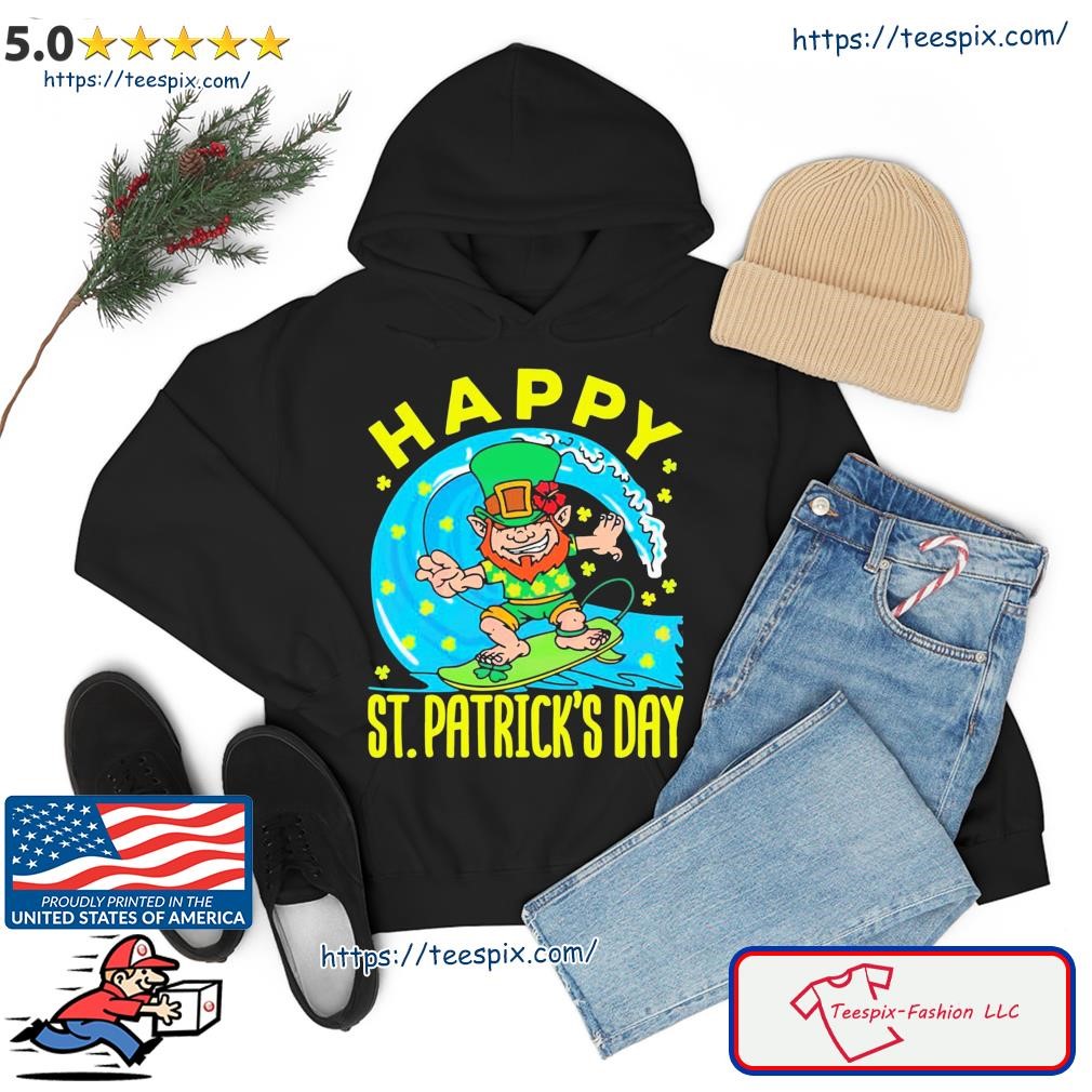 Hawaiian Surfing Leprechaun St Patrick’s Day Shirt hoodie.jpg