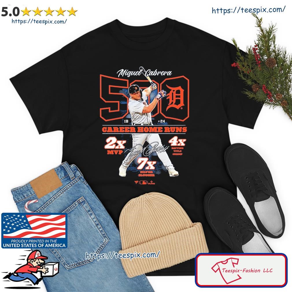 Miguel Cabrera 500 Career Home Runs Signature Shirt