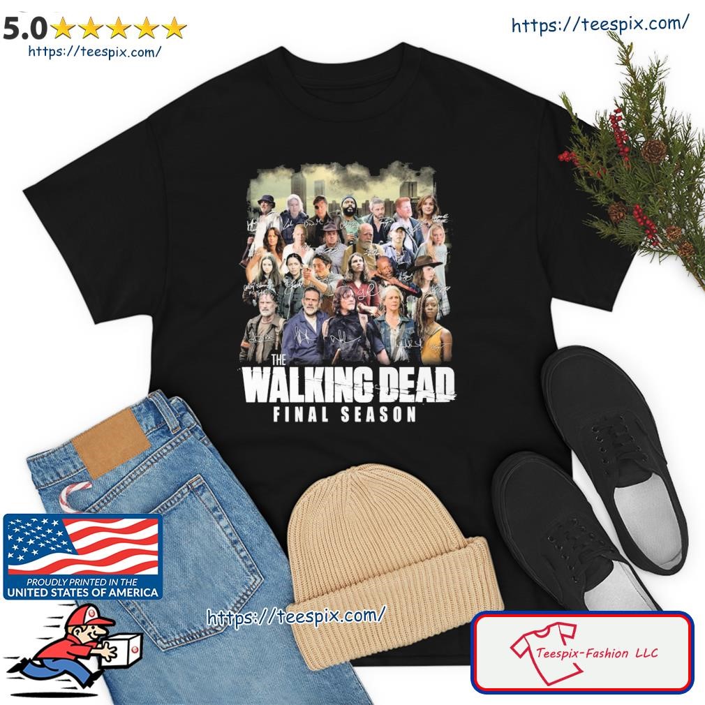 Official The Walking Dead Final Season Characters Signature Shirt