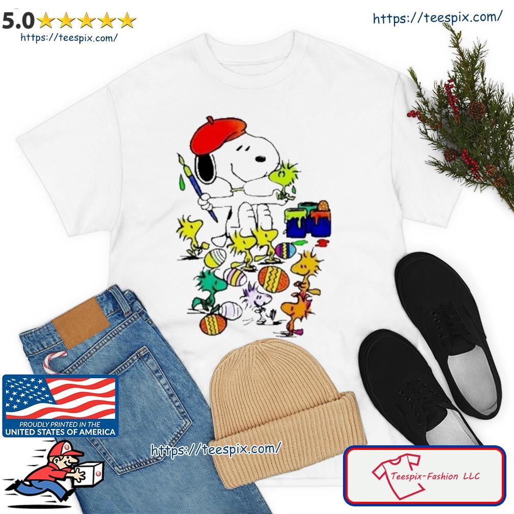 Painter Snoopy Easter Eggs Shirt